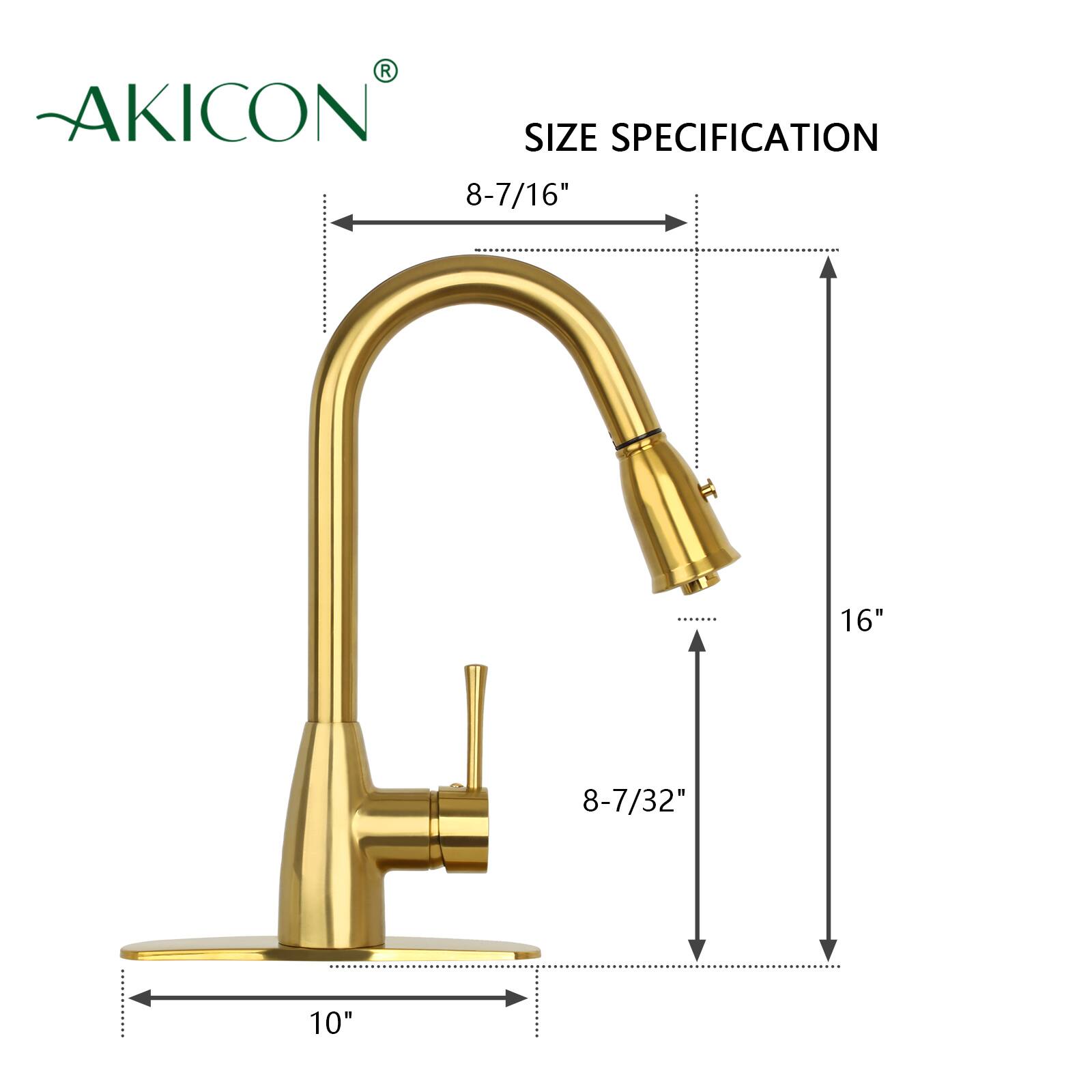 AKICON SIZE SPECIFICATION  
8-7/16" ....... 16"  
8-7/32"  
10"