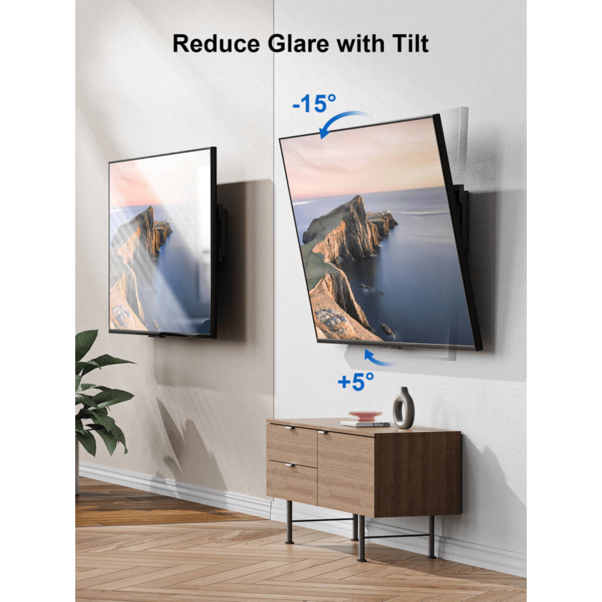 Reduce Glare with Tilt -15° +5°