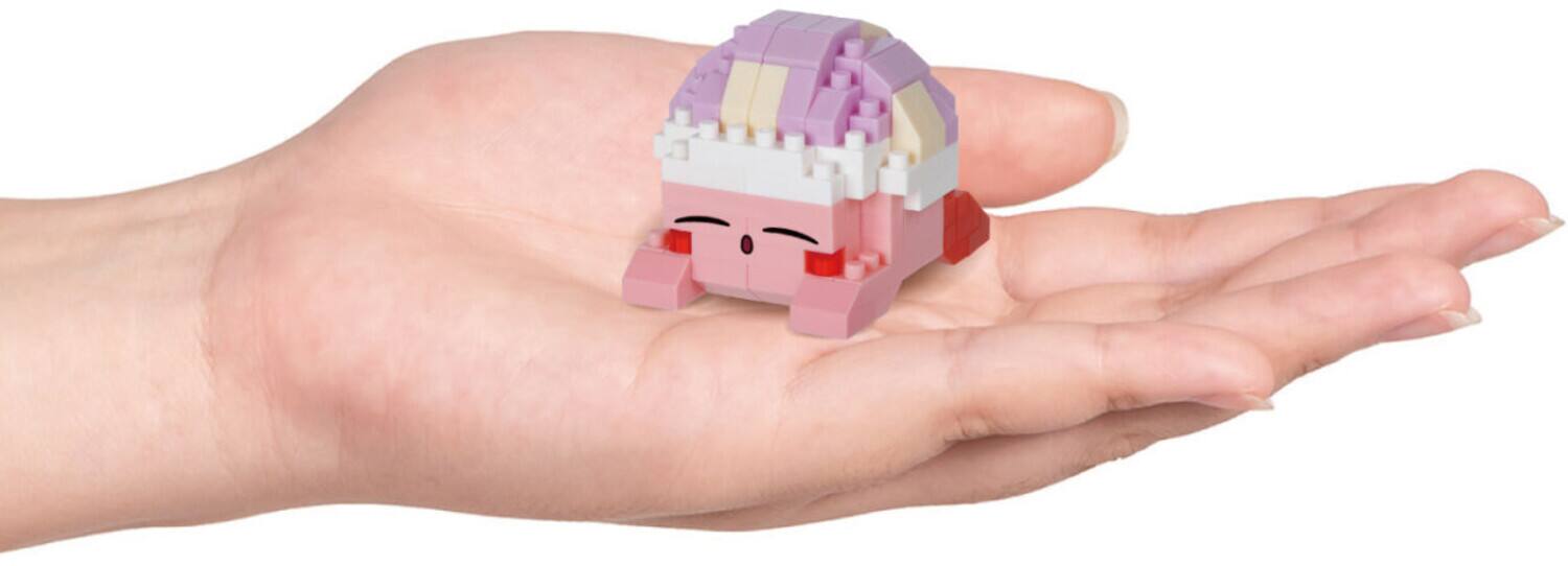 Alt View 2. Bandai - Nanoblock - Kirby - Character Collection - Sleeping Kirby Building Kit   - COLLECTIBLES - Multicolor.