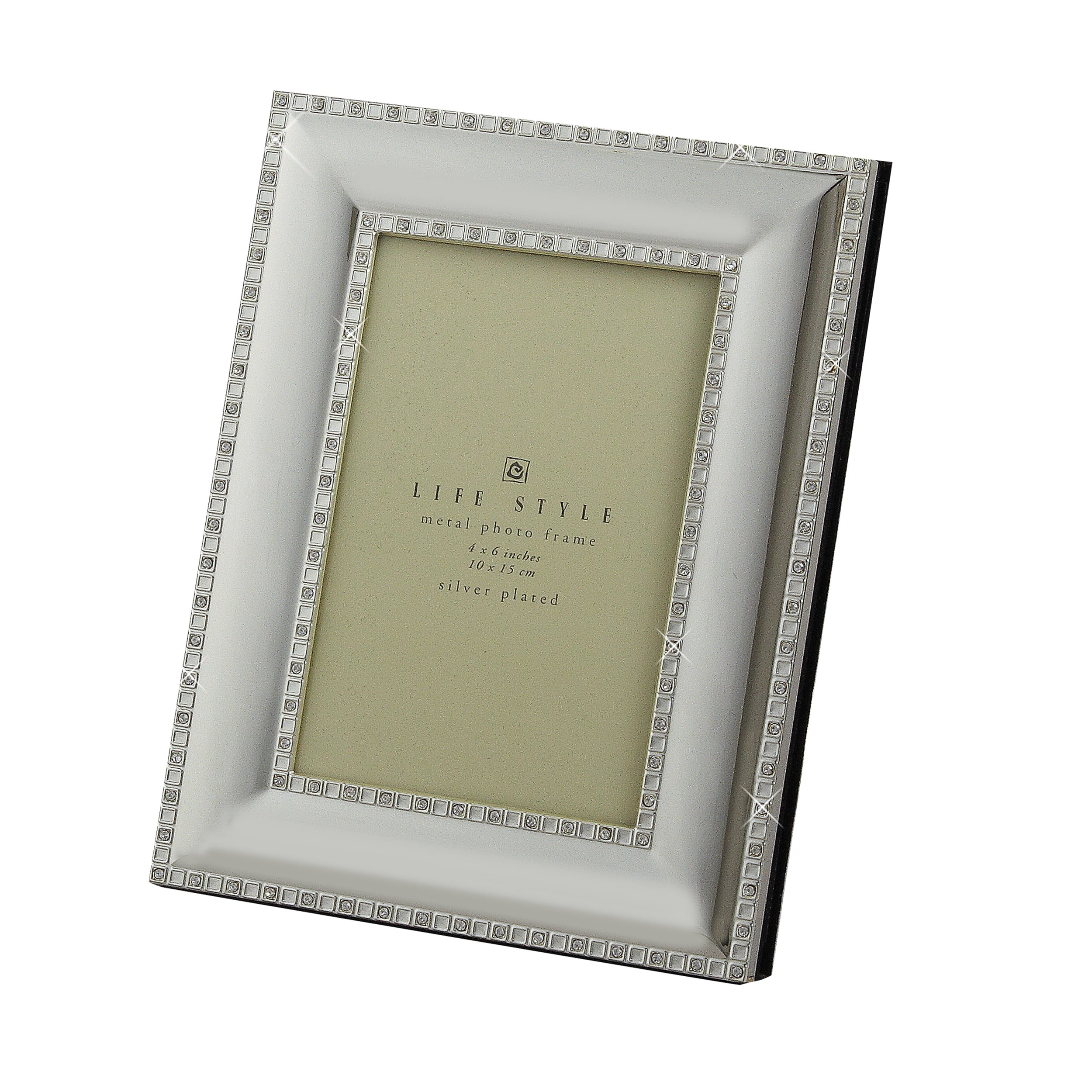 Jiallo - Glimmering Crystal Frame holder with Album - Silver, Multi Color