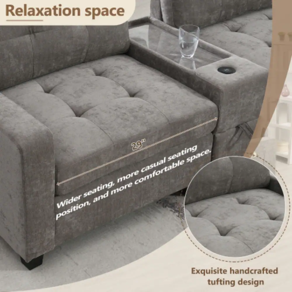 Relaxation space

29" seating space

Wider seating, more casual and more comfortable space.

Exquisite handcrafted tufting design