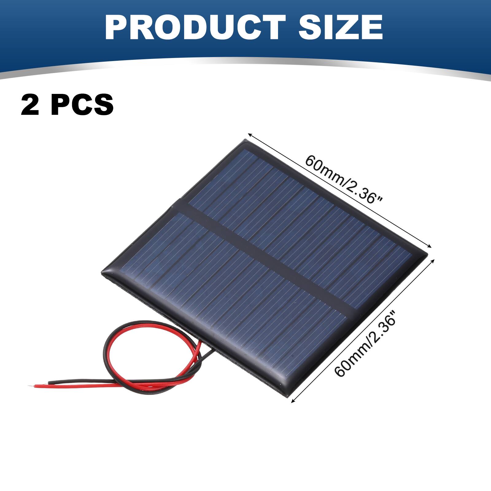 PRODUCT SIZE  
2 PCS  
60mm/2.36" x 60mm/2.36"