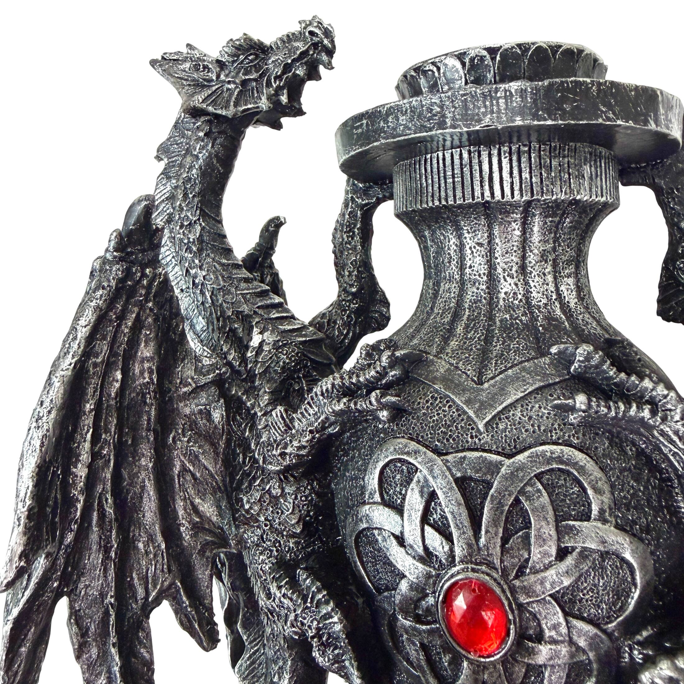 Alt View 10. Zeckos - Gothic Guardians of Light Medieval Dragons Table Lamp - Black.