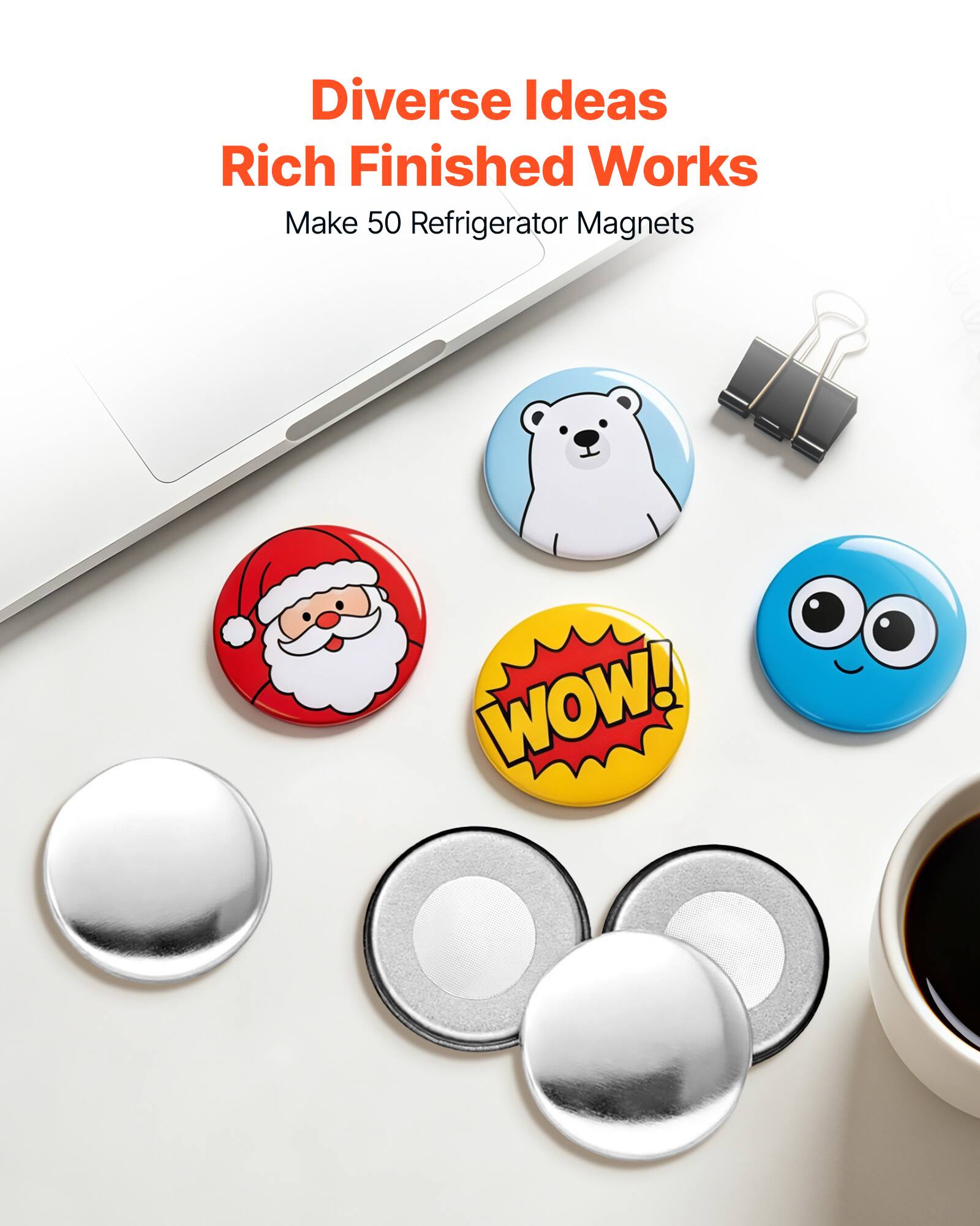 Diverse Ideas Rich Finished Works Make 50 Refrigerator Magnets WOW!