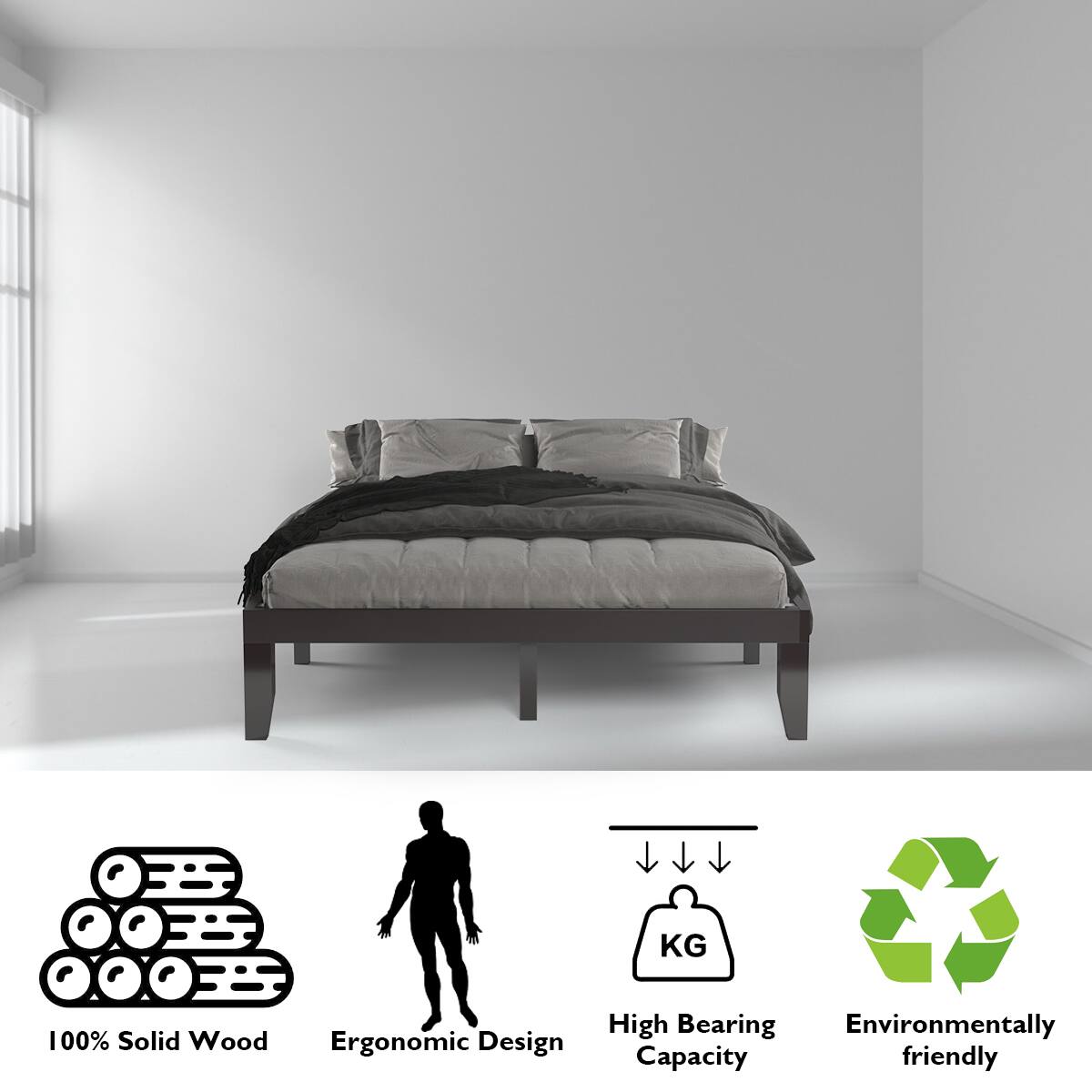 KG, 100% Solid Wood, Ergonomic Design, High Bearing Capacity, Environmentally friendly