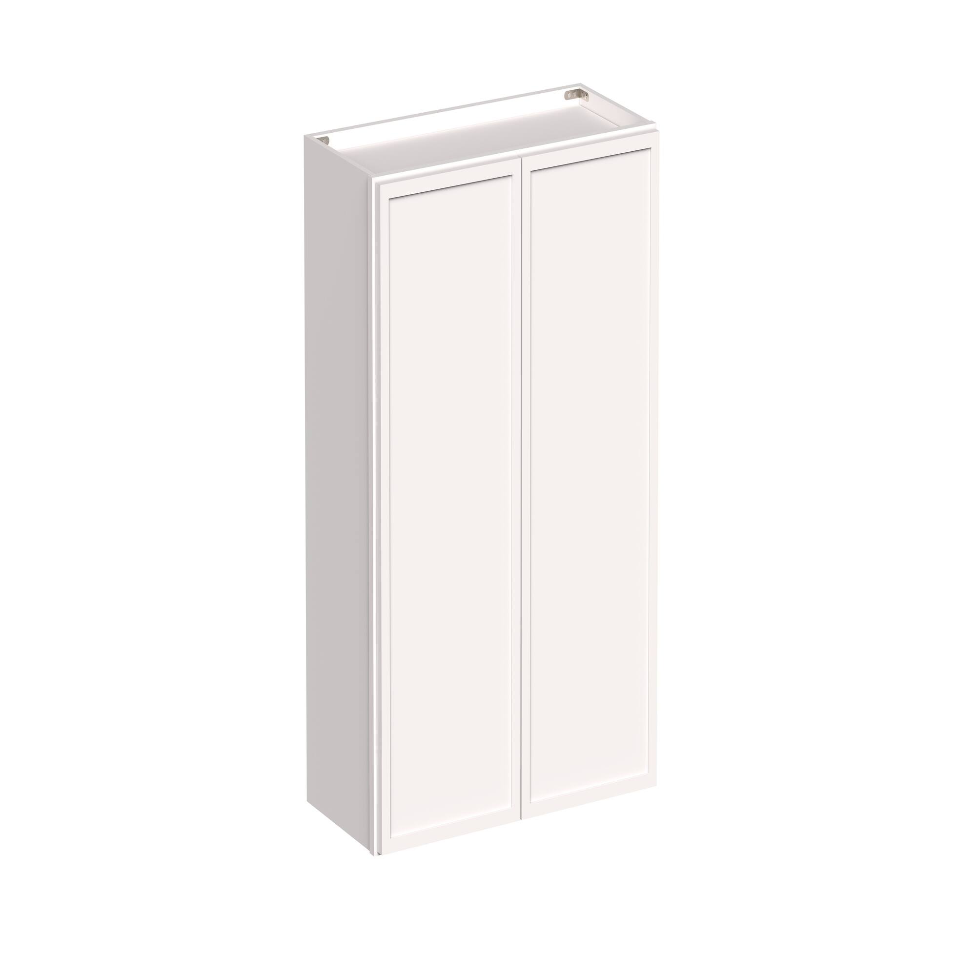 Angle. Boyel Living - 27-in W x 36-in H x 12-in D Slim Shaker RTA Kitchen Wall Cabinet with Soft-Close - Snow White.