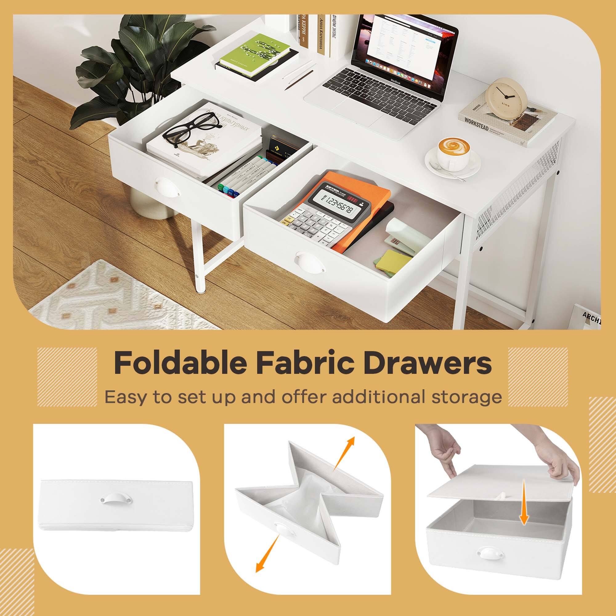 Foldable Fabric Drawers: Easy to set up and offer additional storage.