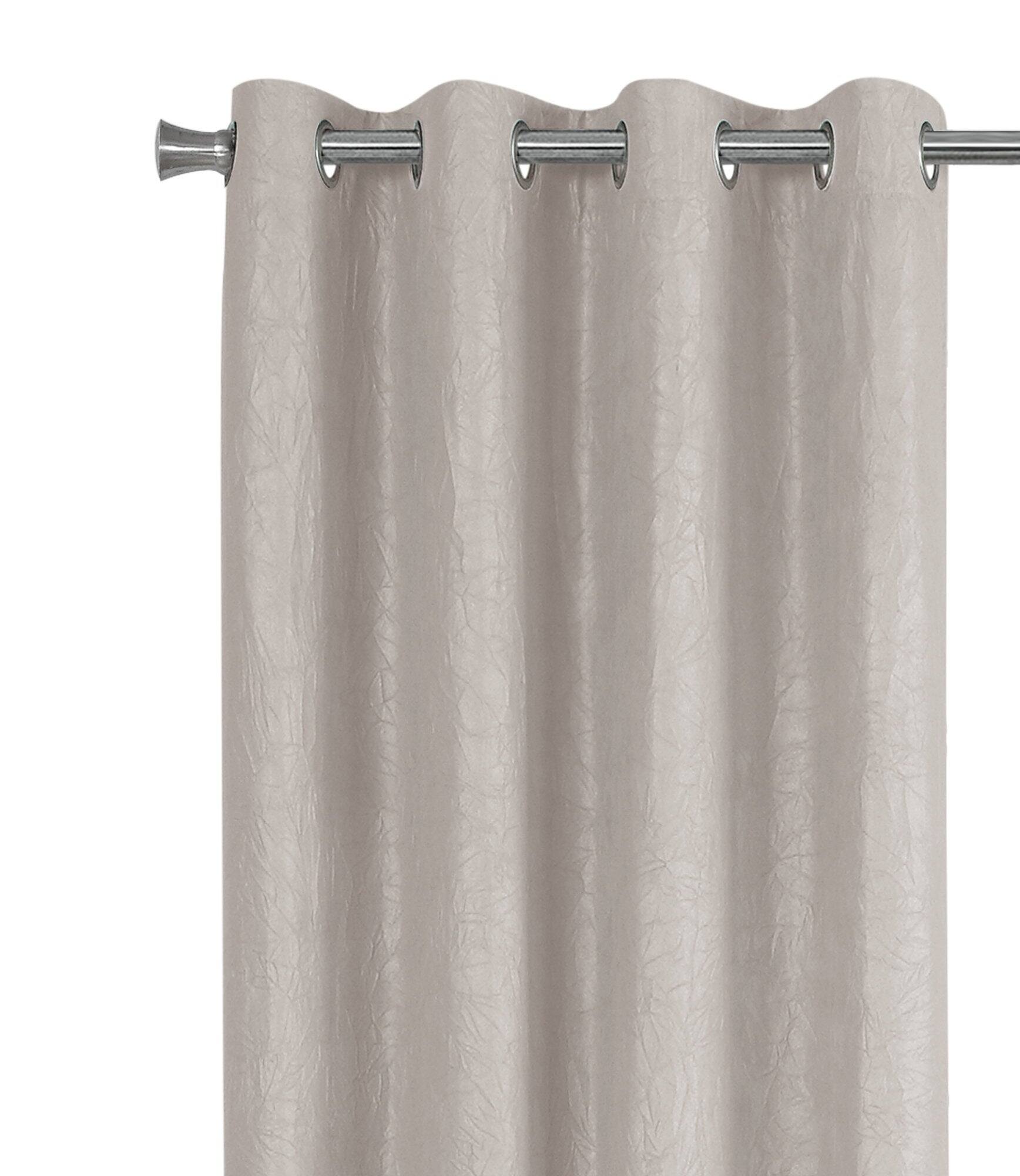 Alt View 1. BreeBe - Curtain Panel, 2pcs Set, 54'w X 84'l, Room Darkening, Grommet, Living Room, Bedroom, Kitchen, Beige Micro Suede - Ivory.