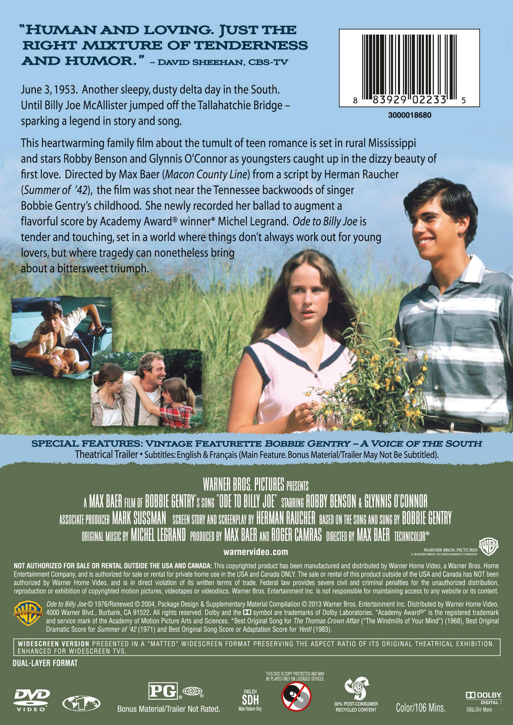 Back. Ode to Billy Joe (DVD) [DVD].