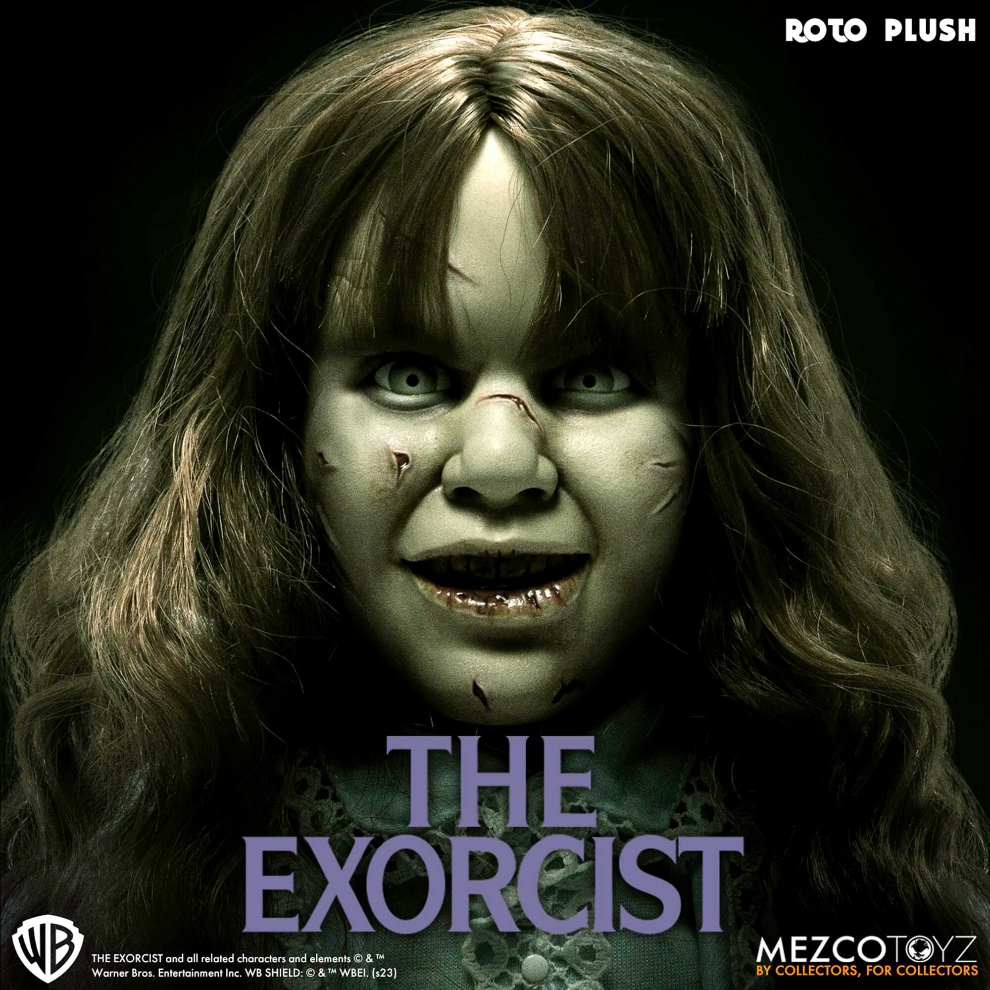 ROTO PLUSH THE EXORCIST WB Warner Bros. Entertainment and all related characters and elements © & TM Warner Bros. Entertainment Inc. WB SHIELD: © & TM WBEI (23) - BY MEZCOTOYZ COLLECTORS, FOR COLLECTORS
