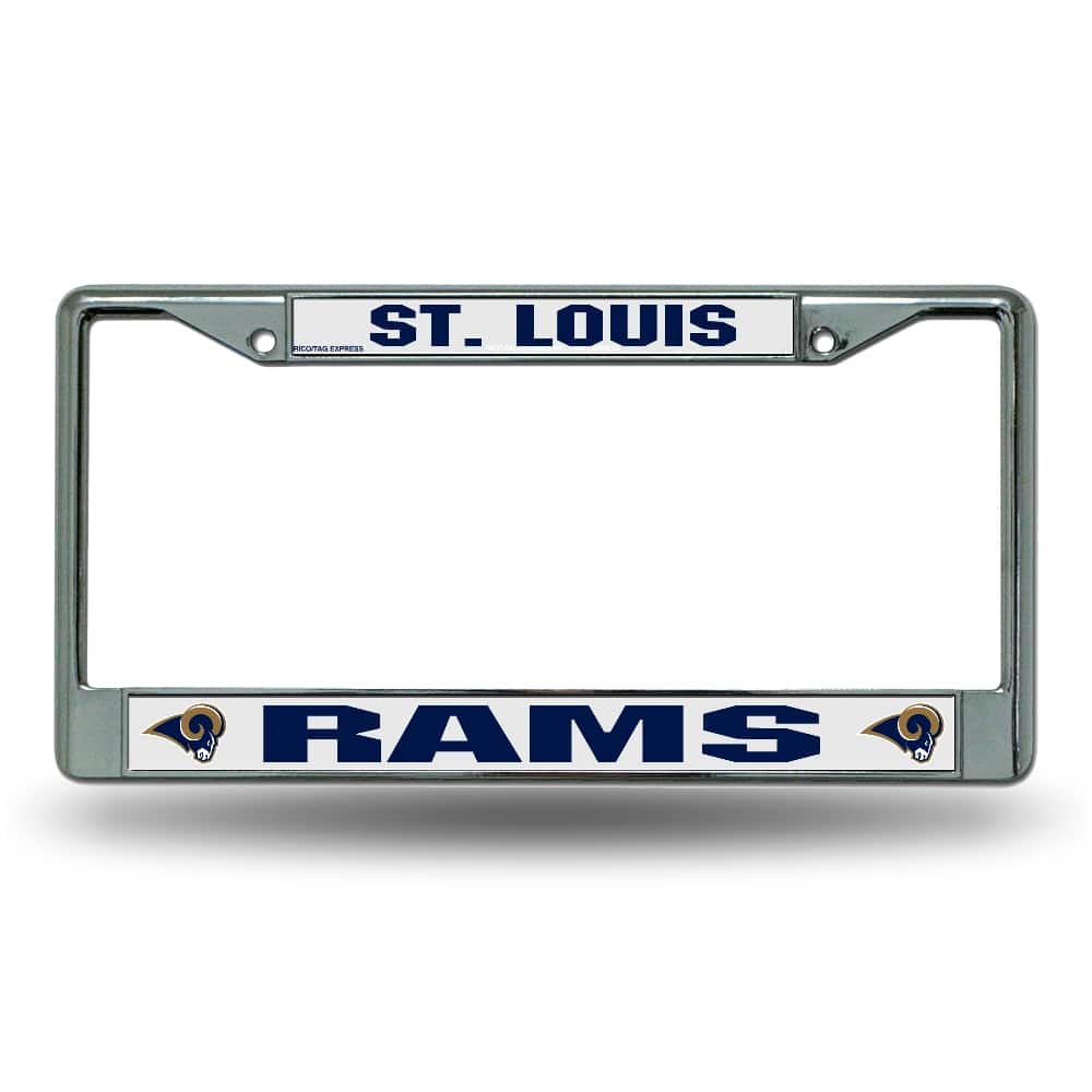 Rico Industries - St Louis Rams Chrome Metal License Plate Frame - Multi