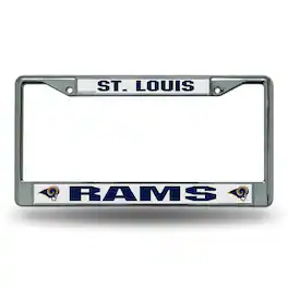 Rico Industries - St Louis Classic Rams Chrome Metal License Plate Frame - Multi