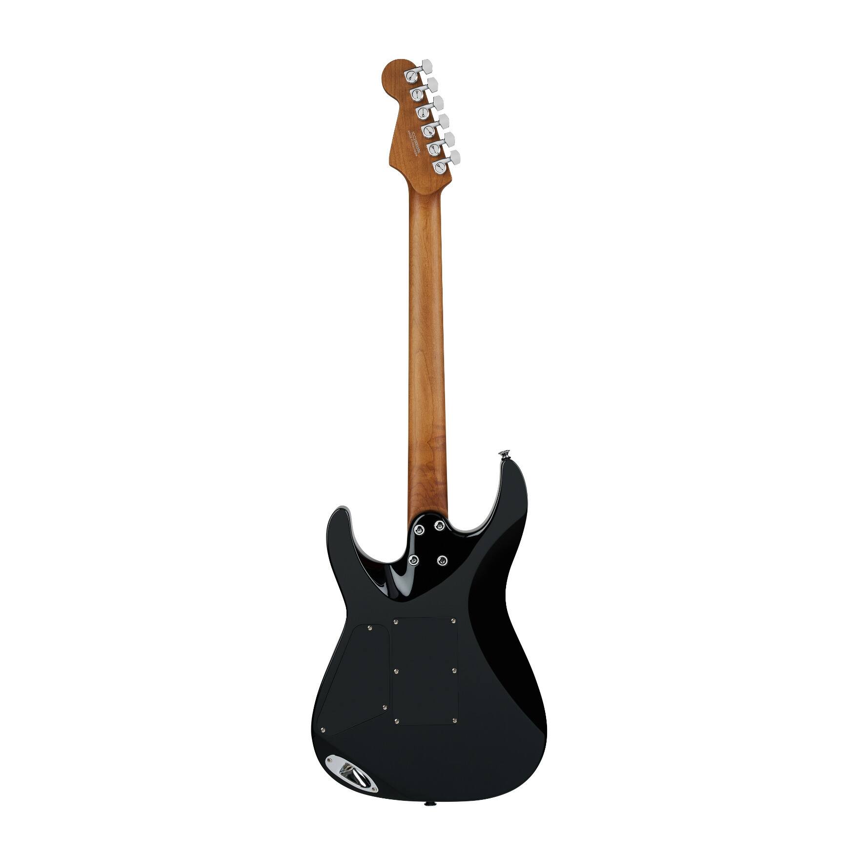 Angle. Charvel - Charvel Pro-Mod Plus DK24 HH 2PT EB 6-String Electric Guitar (Raven Black).