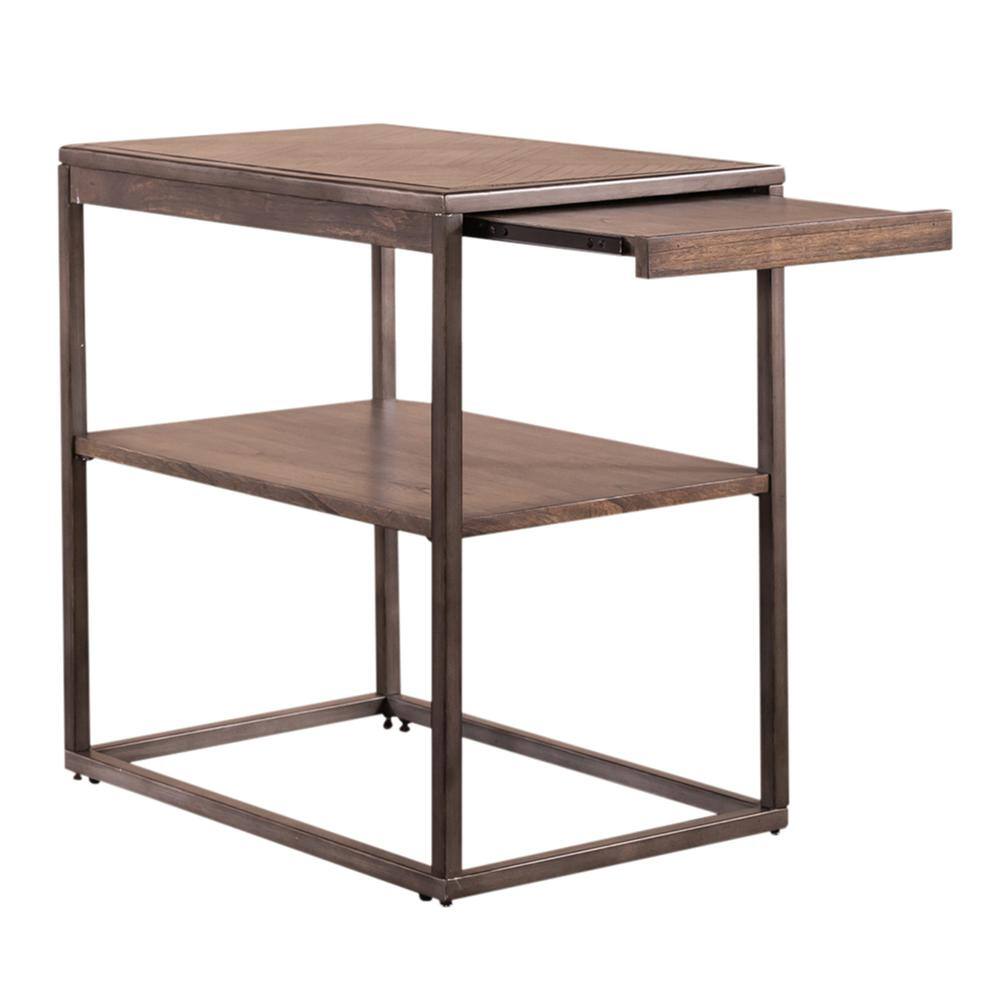 Front. Liberty Furniture Industries - Jamestown Chair Side Table in Tobacco - Brown.