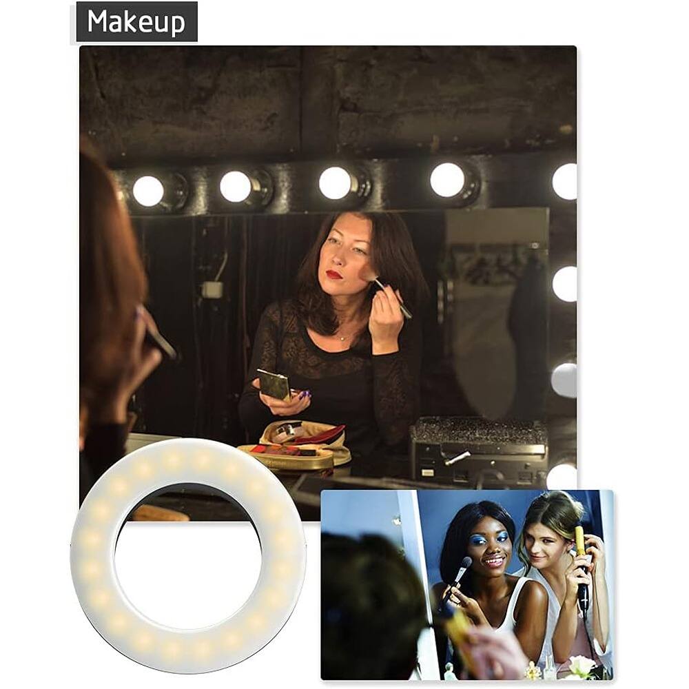 Alt View 1. Schertz - Rechargeable Clip-On Selfie Ring Light – 40 LED Portable Fill Light.