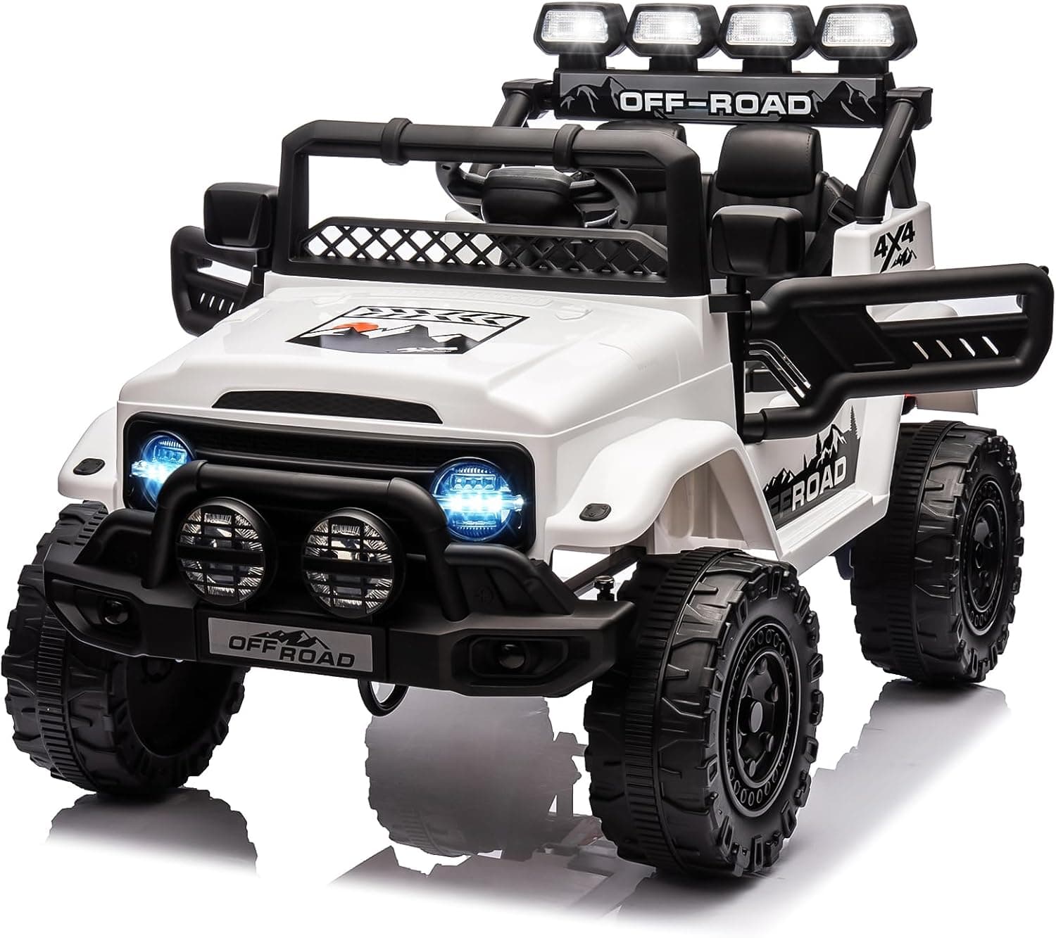 Maxxis Merch - 12V Kids Ride On Toy for Kids Electric Truck Ride On Car Remote Control Steering Wheel Music and Story Lights 3 Speeds