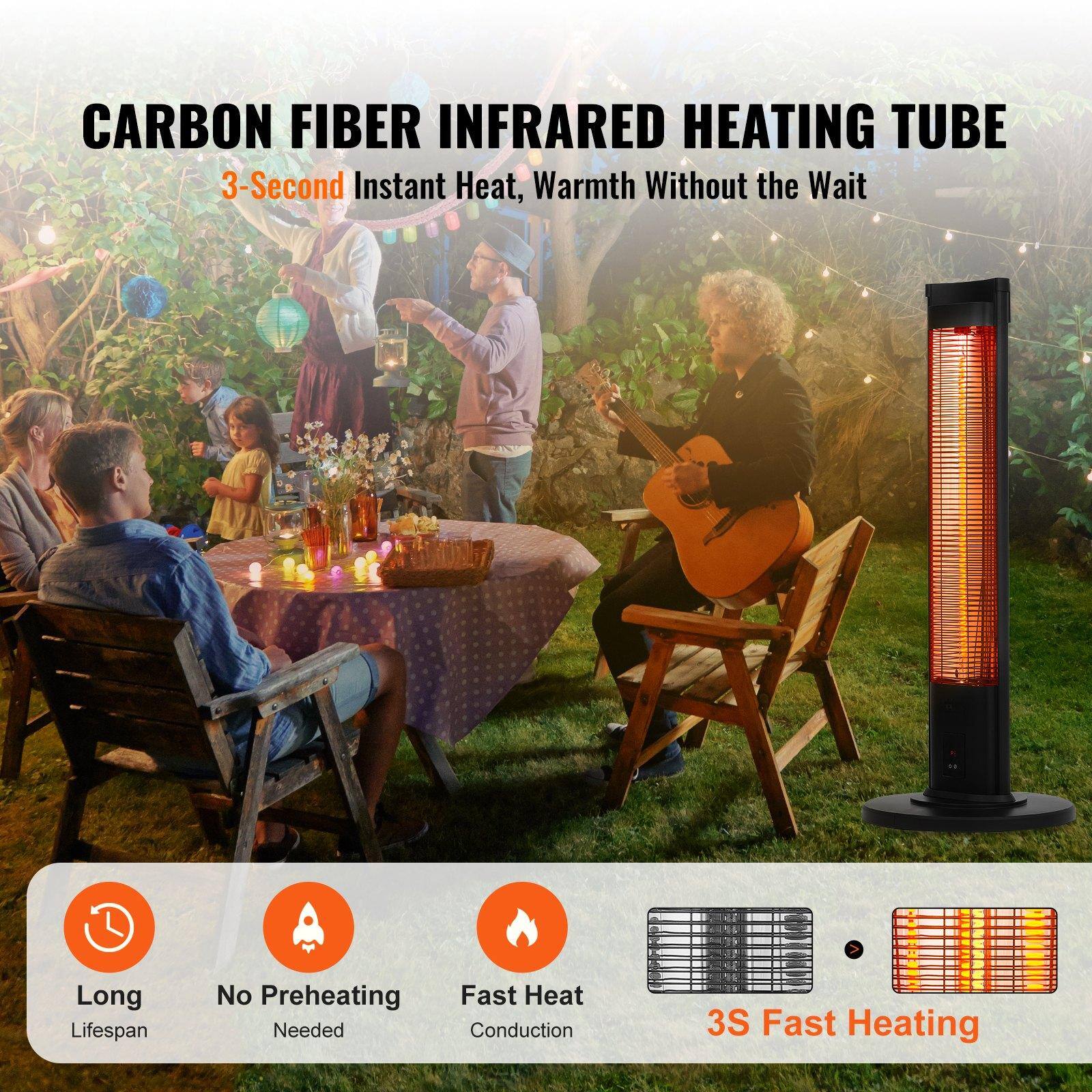 CARBON FIBER INFRARED HEATING TUBE  
3-Second Instant Heat, Warmth Without the Wait  

Long Lifespan  
No Preheating Needed  
Fast Heat Conduction  
3S Fast Heating