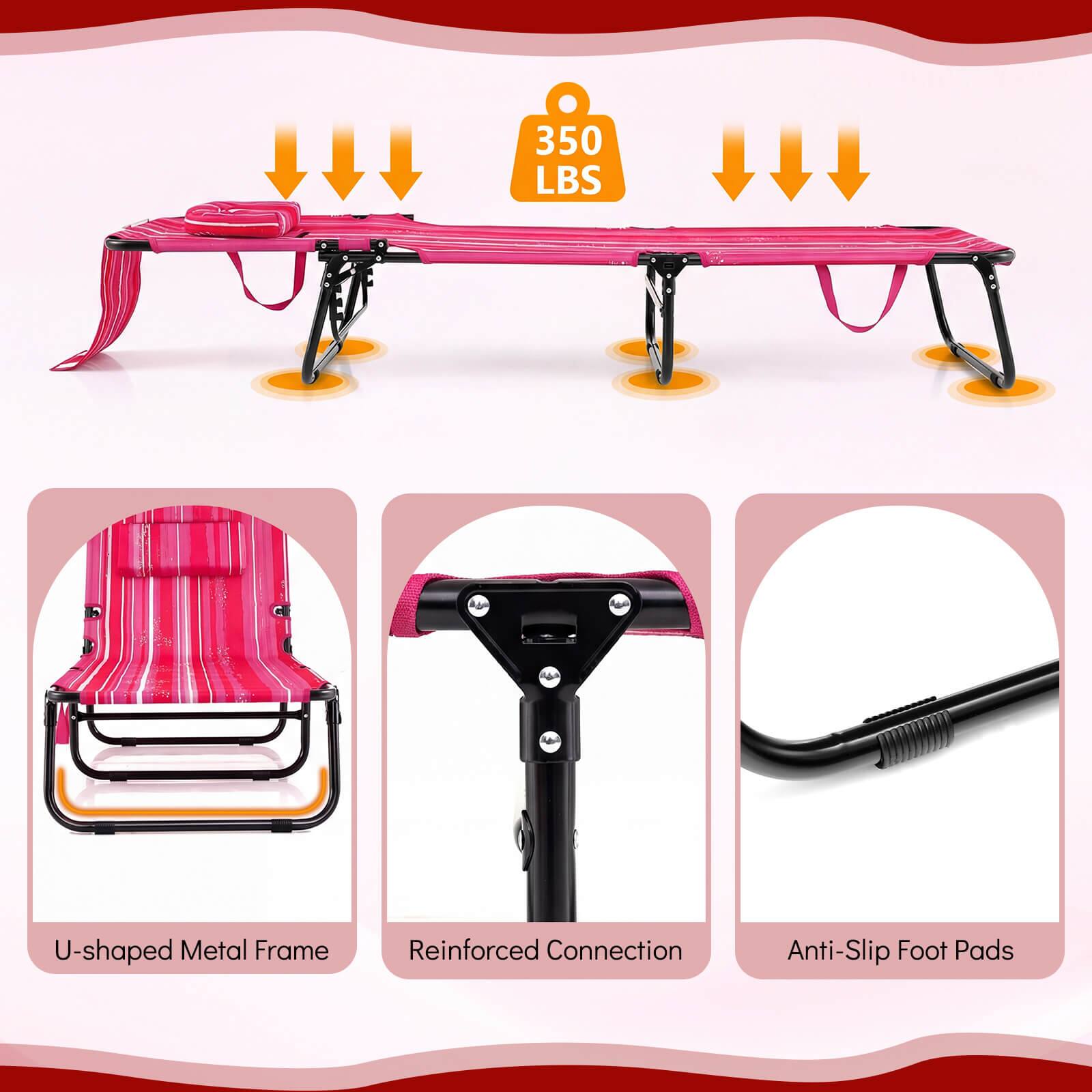 350 LBS  
U-shaped Metal Frame  
Reinforced Connection  
Anti-Slip Foot Pads