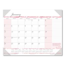 House of Doolittle - Recycled Monthly Desk Pad Calendar Breast Cancer Awareness Artwork 18.5 x 13 Black Binding Corners12 MonthJan Dec 2026