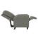 Alt View 12. ProLounger - Lehnor Chenille Push Back Recliner Chair - Warm Gray.
