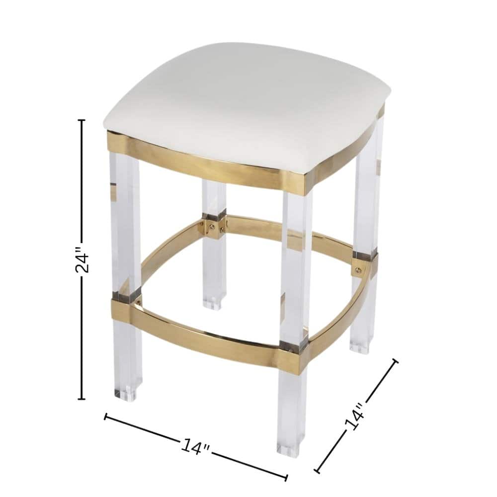 Starlight Canyon Home - Clear Chair Acrylic Stool Acrylic Furniture Acrylic Chair Stool - White