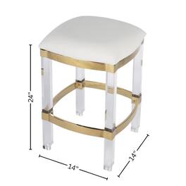Starlight Canyon Home - Clear Chair Acrylic Stool Acrylic Furniture Acrylic Chair Stool - White