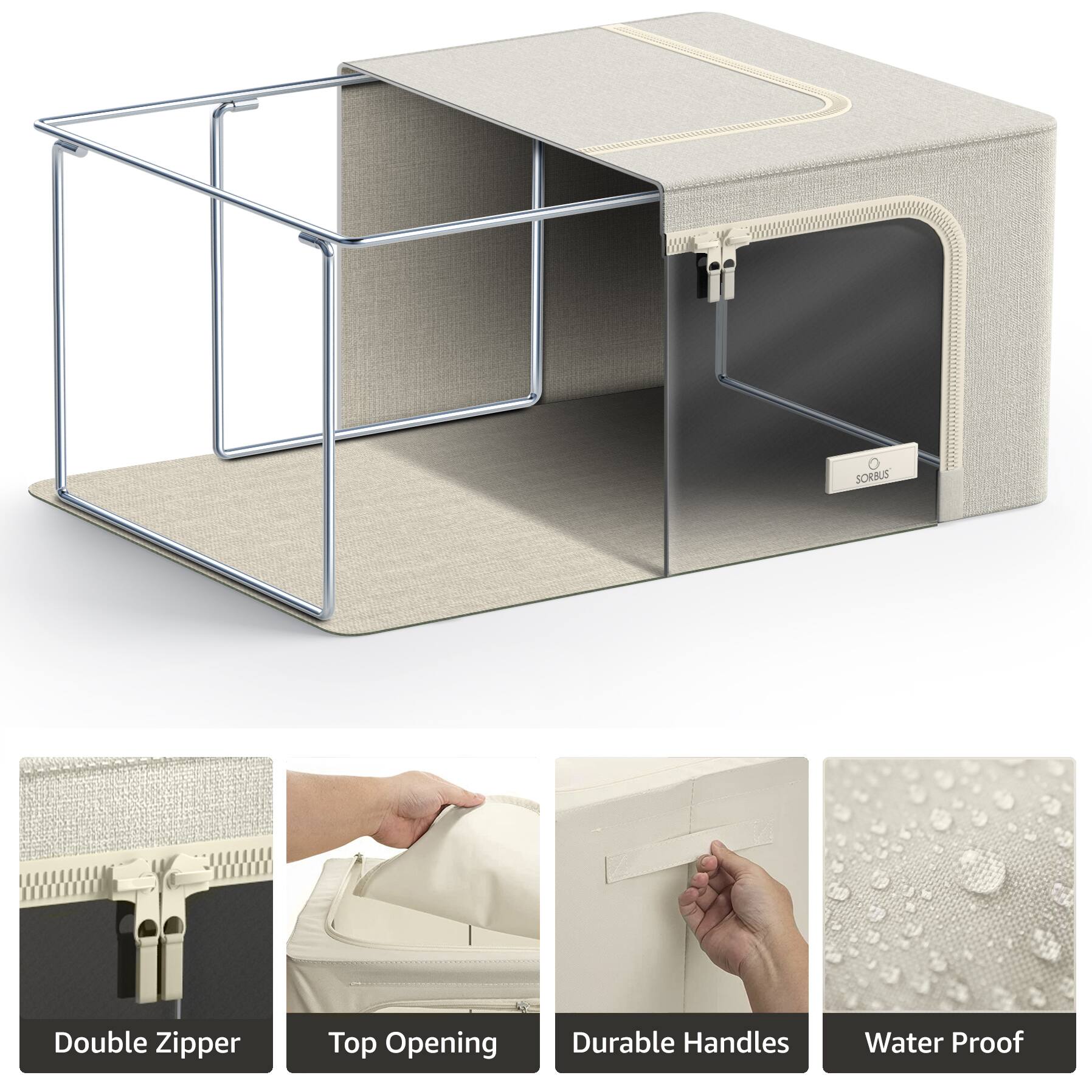 SORBUS Double Zipper Top Opening Durable Handles Water Proof

- Double Zipper
- Top Opening
- Durable Handles
- Water Proof