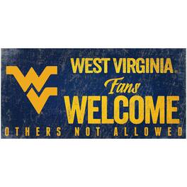 Fan Creations - West Virginia Mountaineers 6" x 12" Fans Welcome Sign - Multicolor