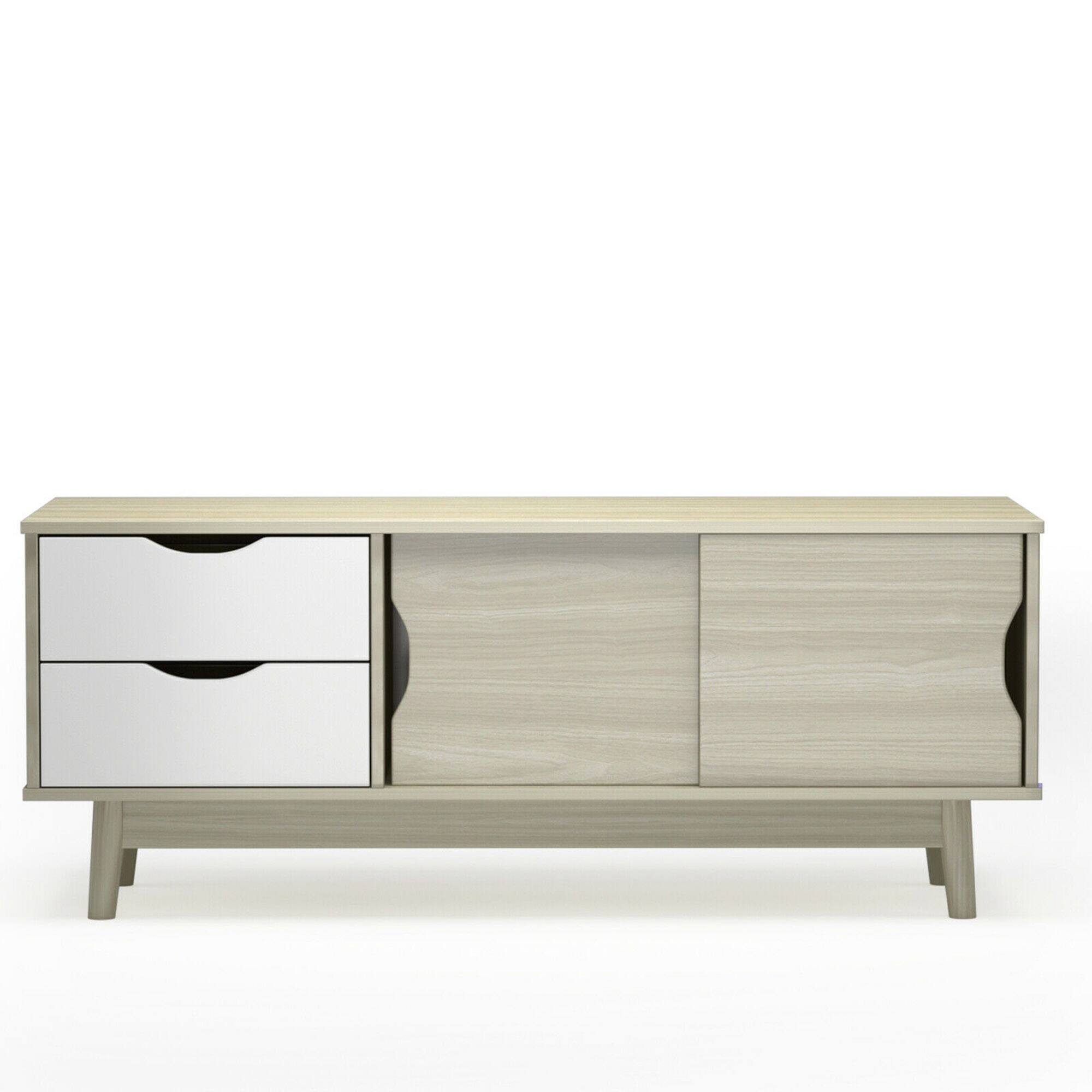 Alt View 5. Gymax - Gymax TV Stand for TV up to 60'' Media Console Table Storage with Doors Oak - Oak.