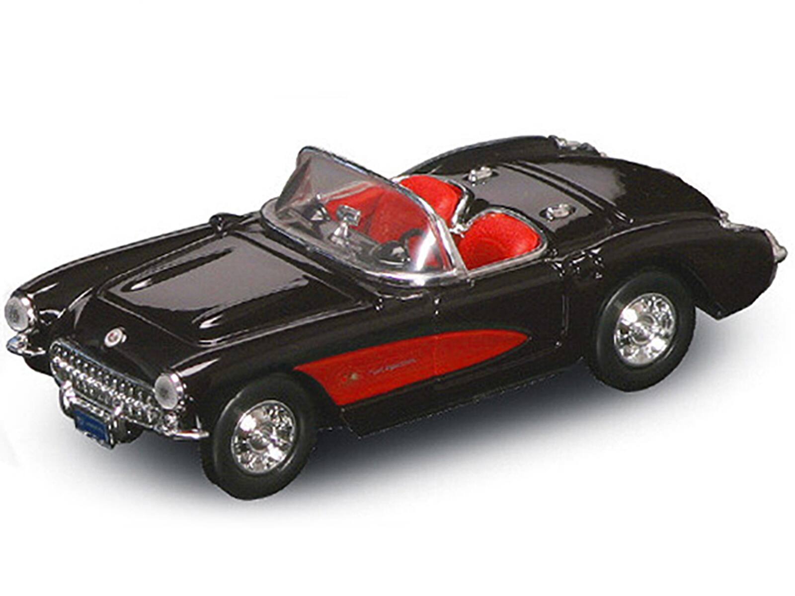 Alt View 1. Road Signature - 1957 Chevrolet Corvette Convertible Black 1/43 Diecast Model Car by Road Signature.