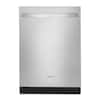 Front. Whirlpool - 24 inch Quiet Dishwasher with 3rd Rack - Fingerprint Resistant Stainless Steel.