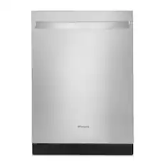 Front. Whirlpool - 24 inch Quiet Dishwasher with 3rd Rack - Fingerprint Resistant Stainless Steel.
