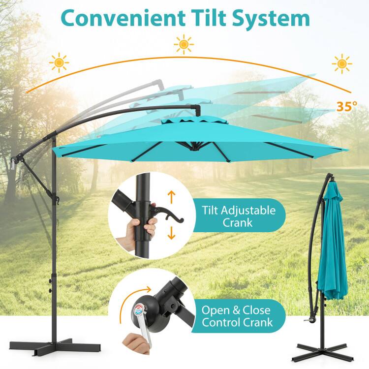 Convenient Tilt System  
35° Tilt Adjustable Crank  
Open & Close Control Crank