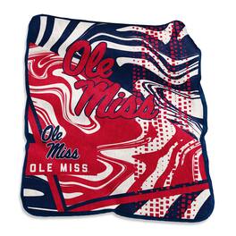 Logo Brands - Ole Miss Rebels 50" x 60" Swirl Raschel Throw Blanket - Multicolor