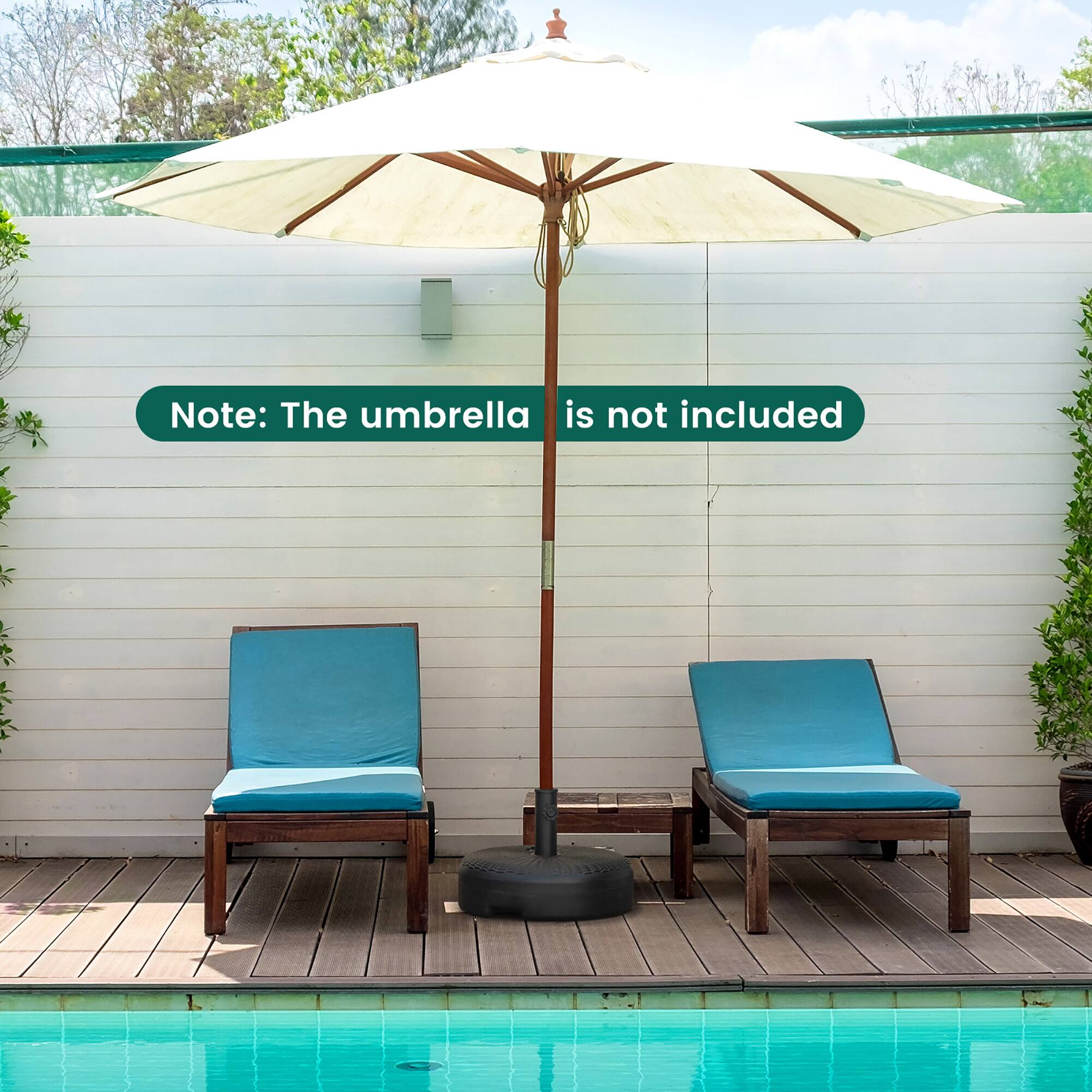 Note: The umbrella is not included