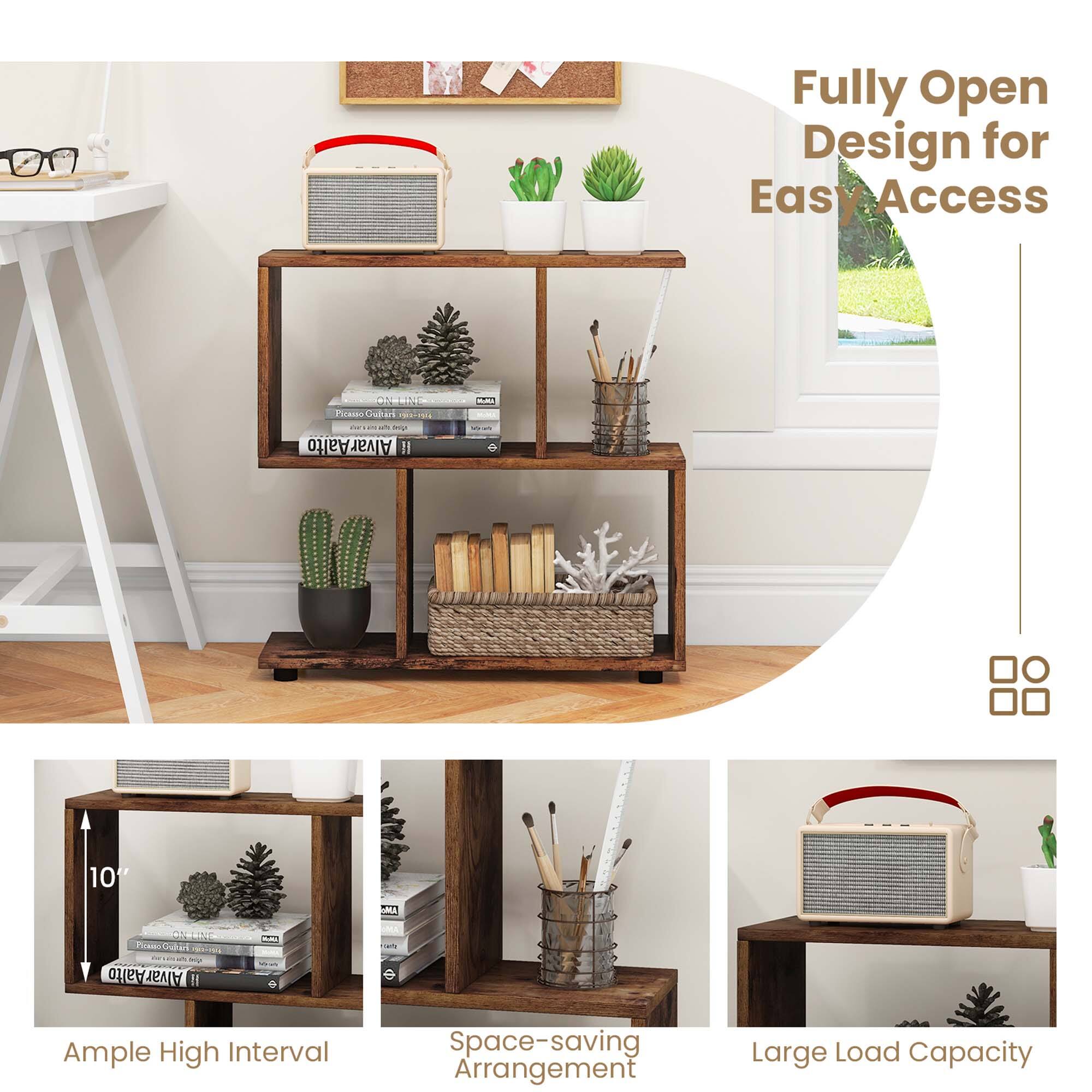 Fully Open Design for Easy Access:
1. Ample High Interval: This design provides a large amount of space between the shelves, allowing for easy access to items on the shelves.
2. Space-saving Arrangement: This design features a compact arrangement of shelves, making efficient use of the available space.
3. Large Load Capacity: This design is capable of holding a significant amount of weight, making it suitable for heavy items or large collections.