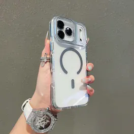 UUCOVER - Magnetic Case for Apple iPhone 18 Pro Max with Camera Lens Protector and Kickstand, Compatible with MagSafe Clear Cover - Gray