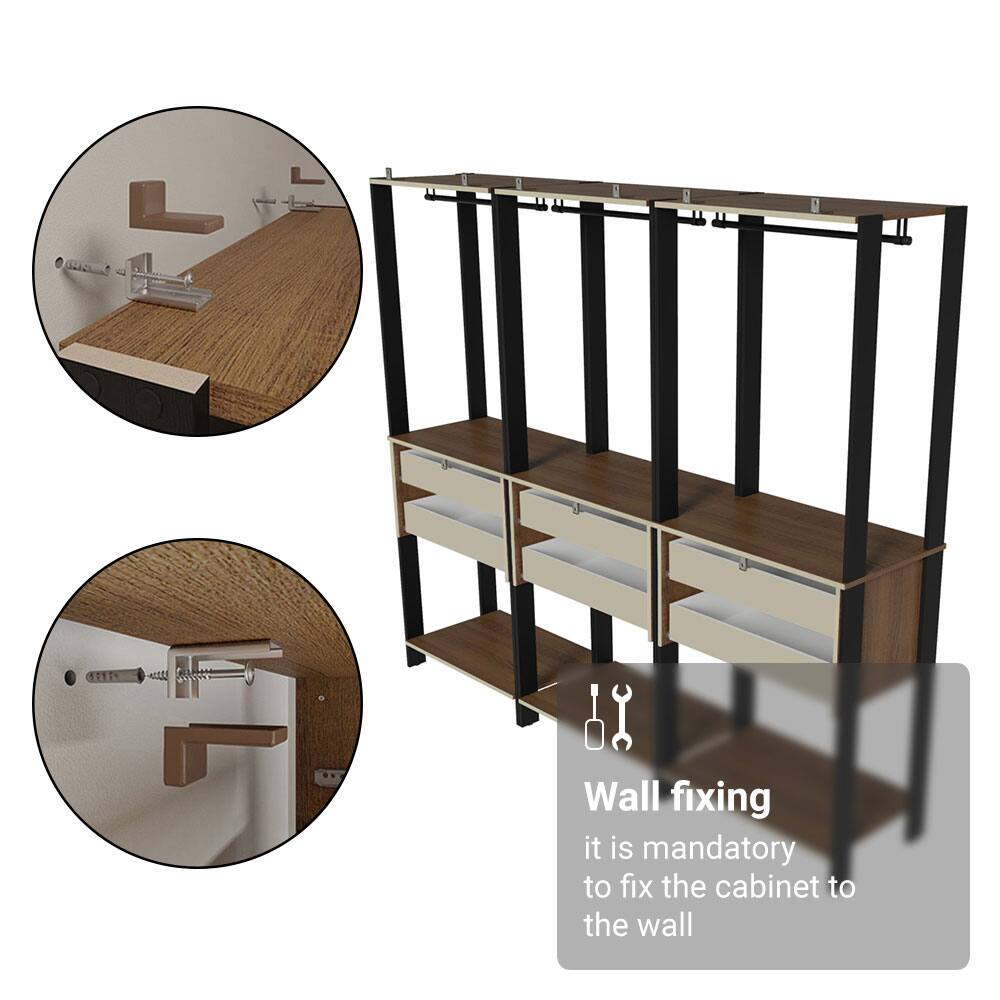 Wall fixing  
it is mandatory to fix the cabinet to the wall