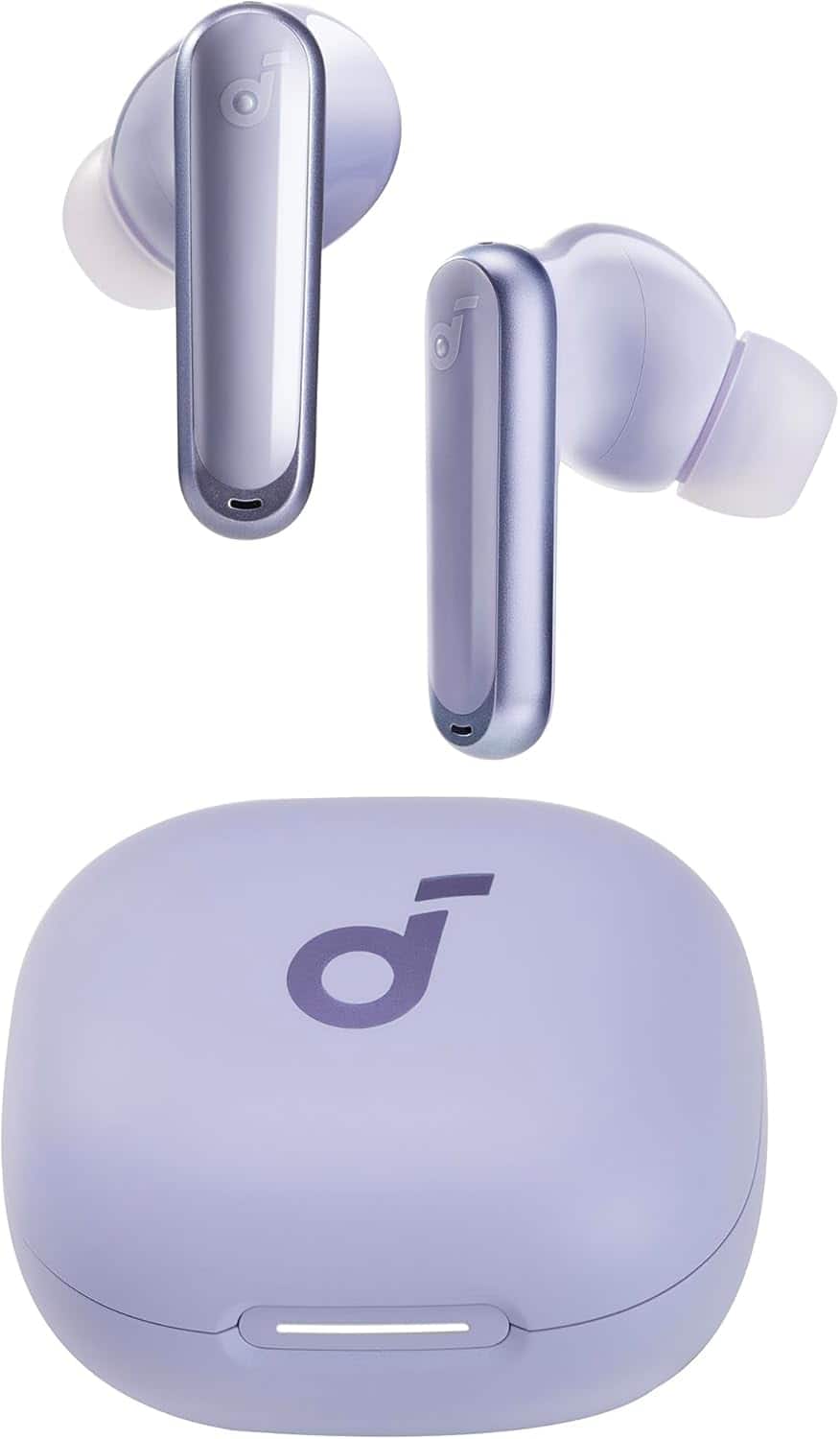 Front. Soundcore - Soundcore - by Anker P40i Noise Canceling True Wireless Earbud Headphones - Purple - Purple.