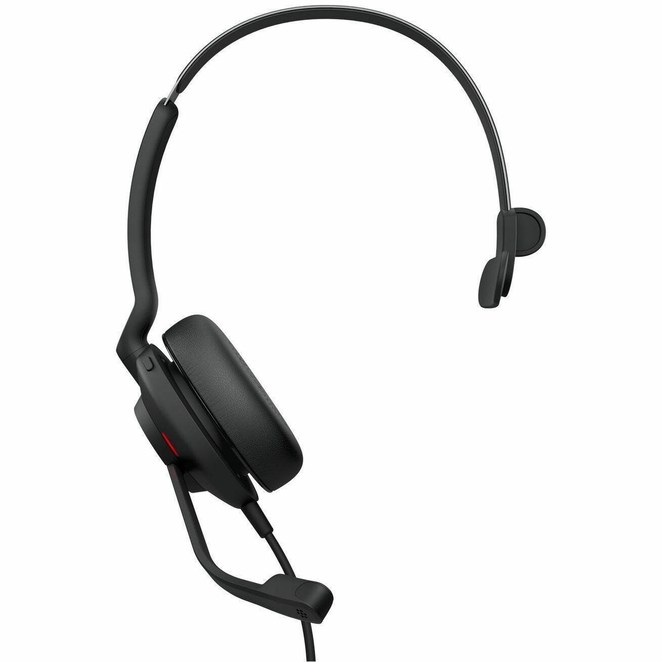 Alt View 1. Jabra - Jabra Evolve2 30 SE Headset - Microsoft Teams Certification - Mono - USB Type C, USB Type A - Wired - 20 Hz to 20 kHz - Red.
