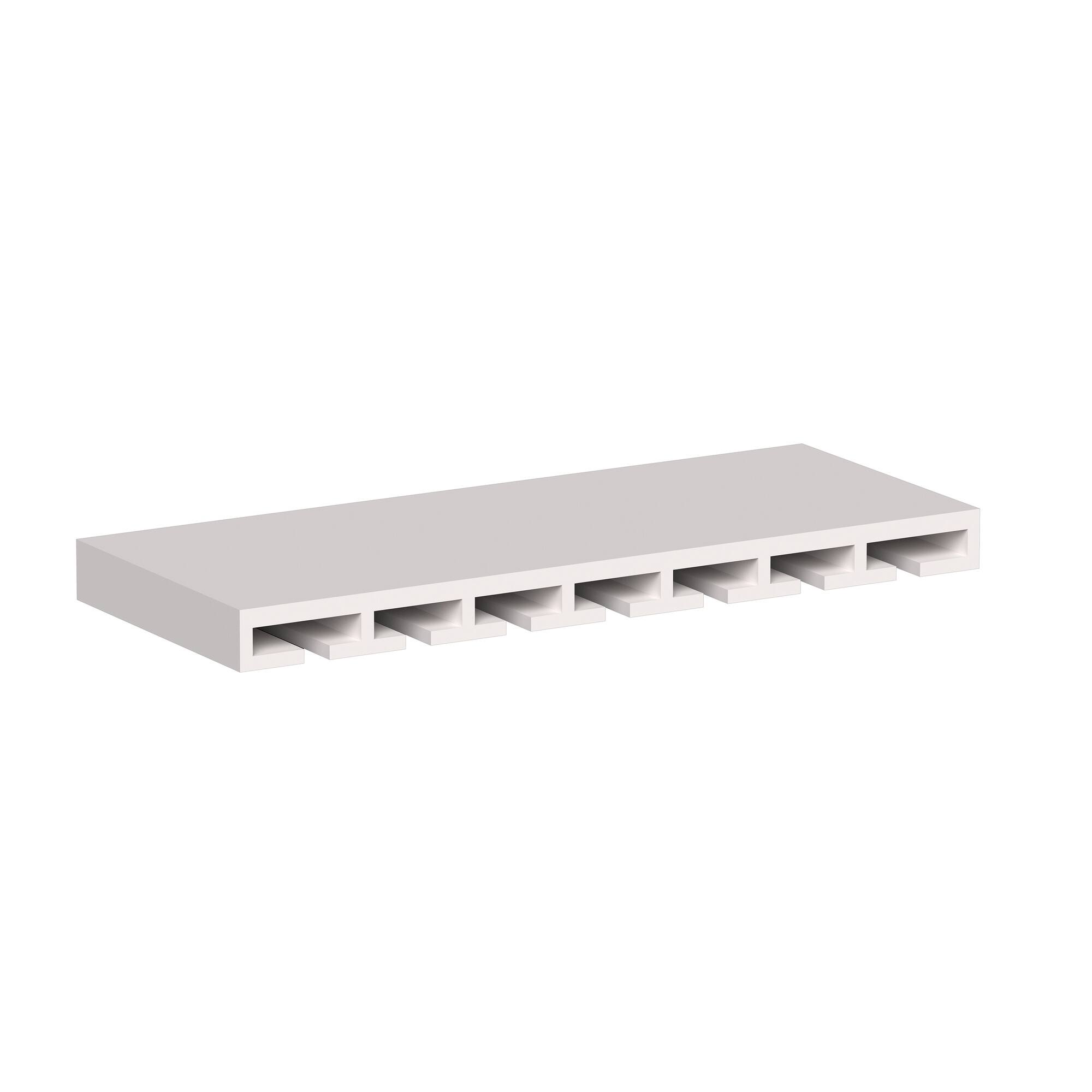 Angle. Boyel Living - 30-in W x 1.5-in H x 12-in D Shaker RTA Kitchen Under Cabinet Glass Holder - White Shaker.