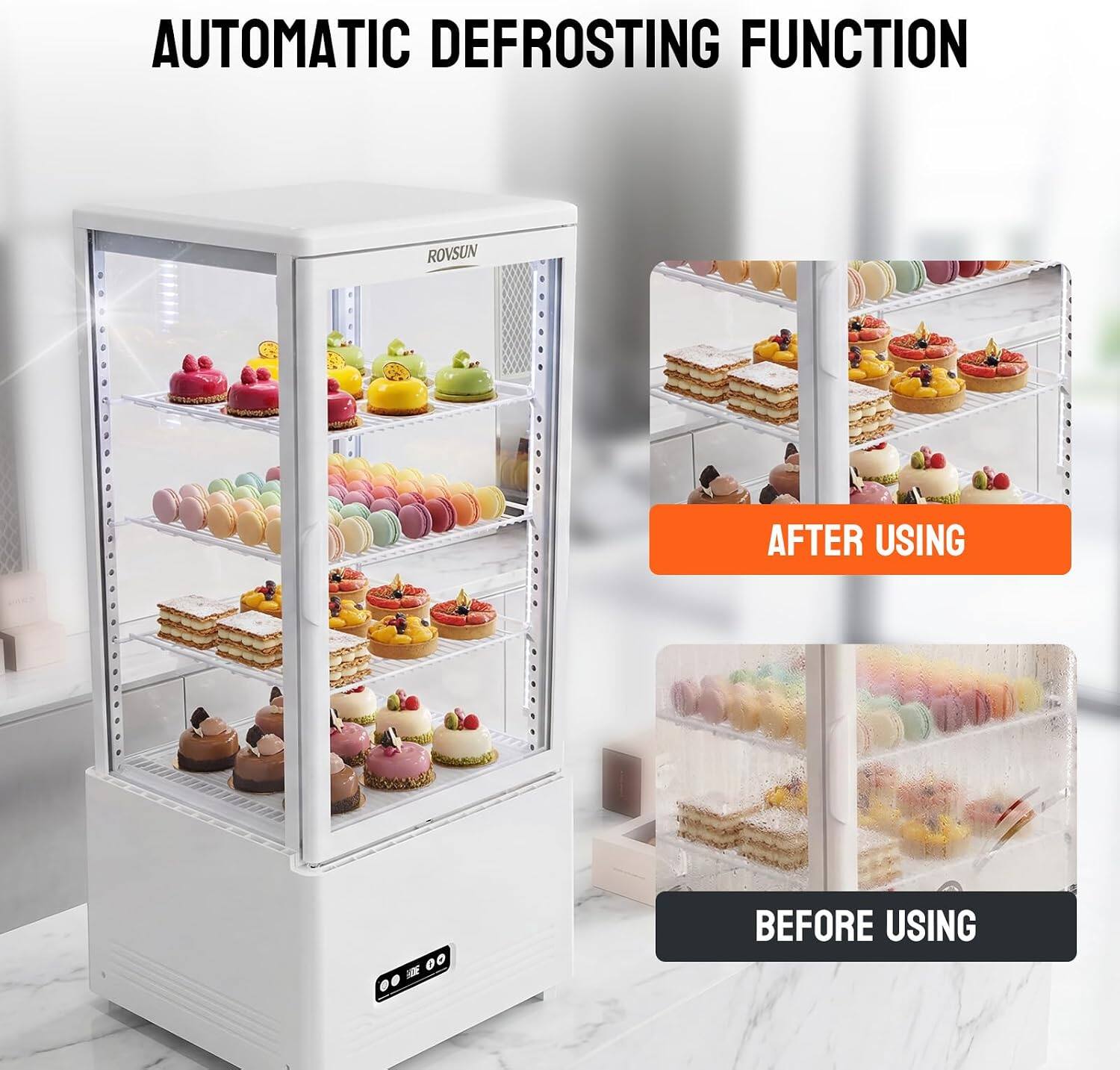 AUTOMATIC DEFROSTING FUNCTION

ROVSUN

AFTER USING

BEFORE USING