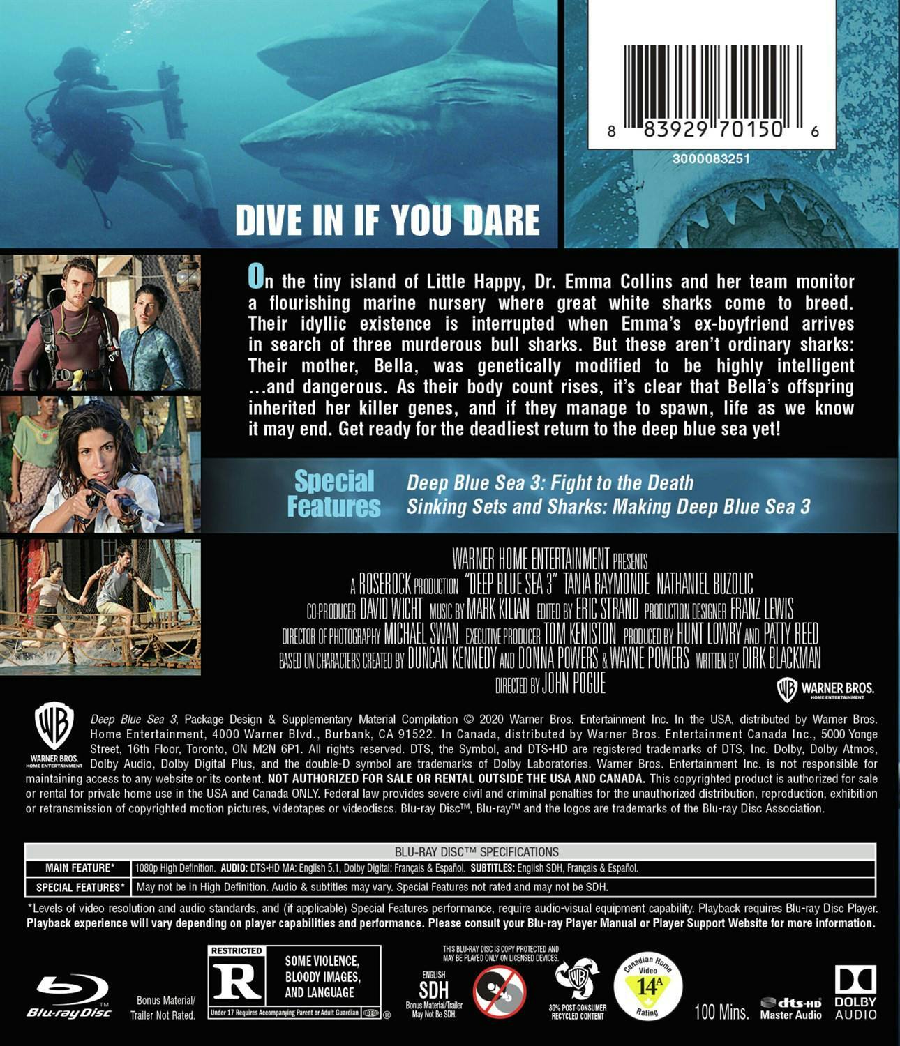 Back. Deep Blue Sea 3 [Blu-ray].