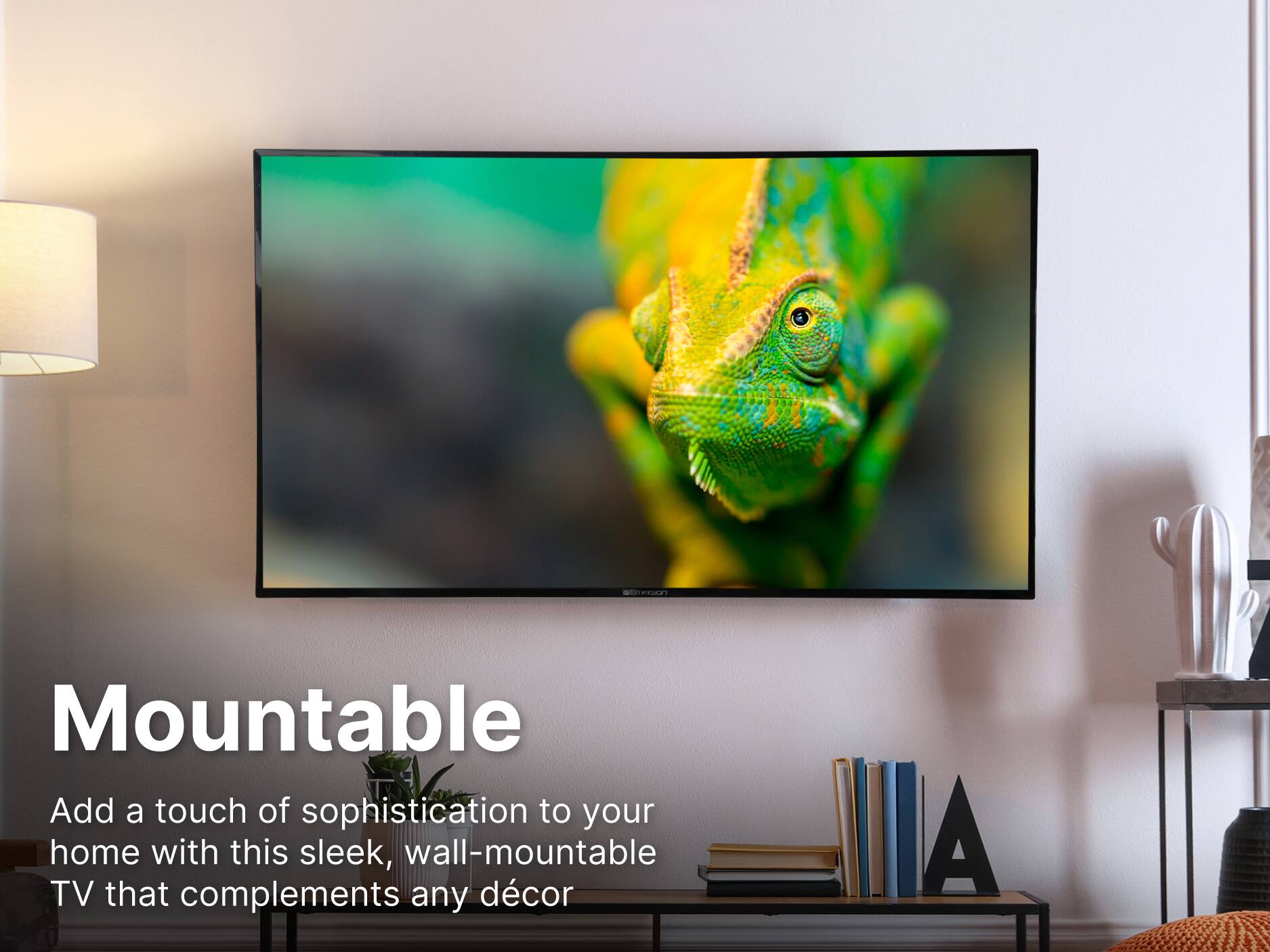 W Mountable

Add a touch of sophistication to your home with this sleek, wall-mountable TV that complements any décor.