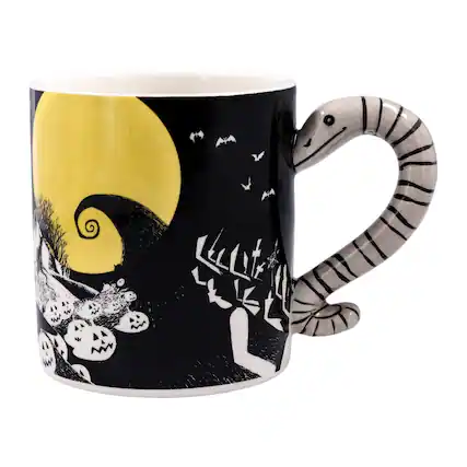 Front. Disney - Disney The Nightmare Before Christmas Moonlight Jack Mug With Sculpted Handle - Black.