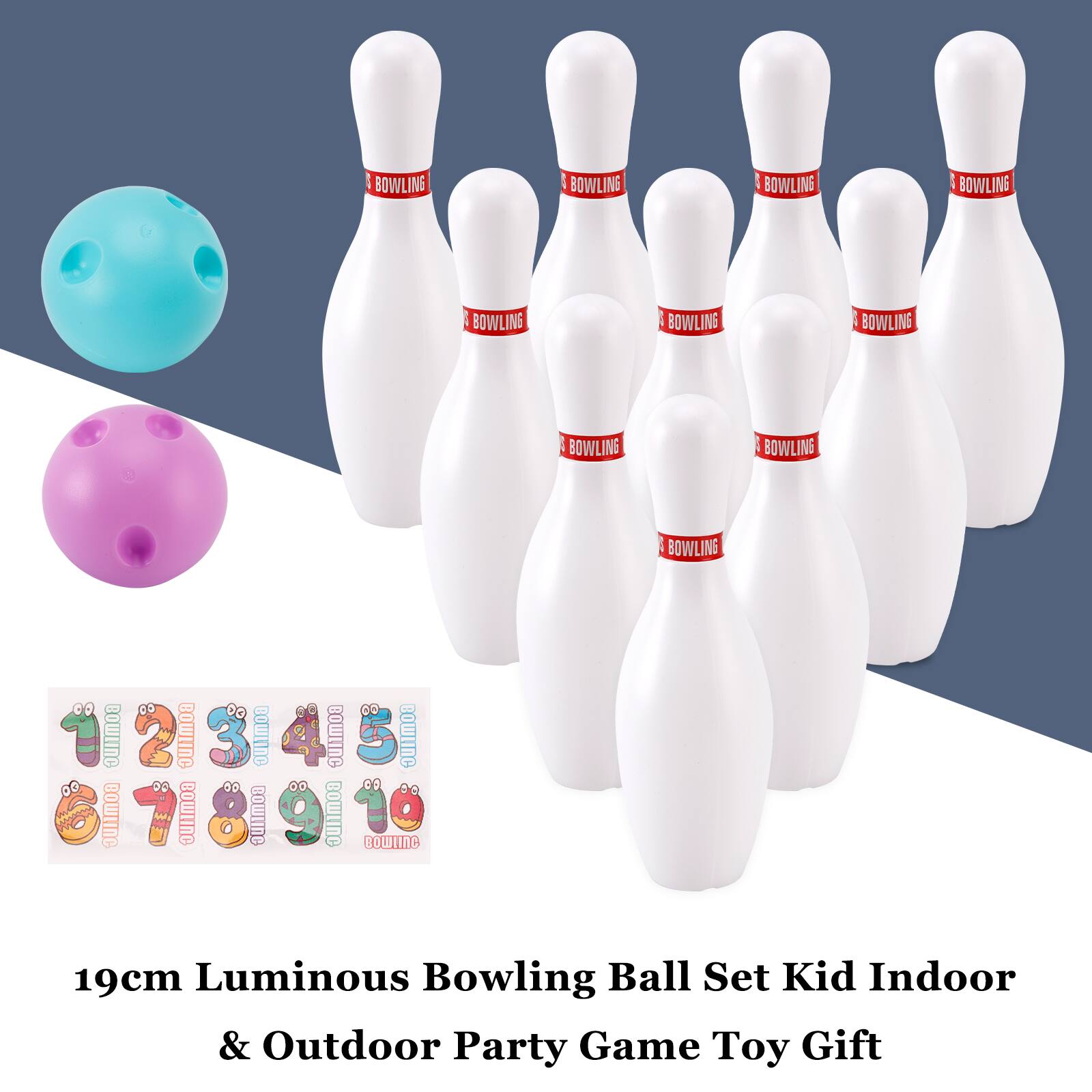 1 BOWLING  
1 BOWLING  
1 BOWLING & BOWLING  
I BOWLING A BOWLING  
3 BOWLING  
BOWLING 3 BOWLING  
BOWLING 00 C  
1 BOMIU  
2 OuNImoa  
3 BOWine  
4 BOWIING  
5 BOWLING 00 09 00 O  
6 BOWLNG  
7 BOWN  
8 BOMIUG  
9 ounimoa  
10 BOWIING  

19cm Luminous Bowling Ball Set Kid Indoor & Outdoor Party Game Toy Gift
