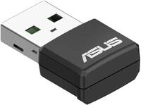ASUS - USB-AX57 Nano AX1800 Dual-Band Wi-Fi 6 USB Network Adapter - Black - Front_Zoom