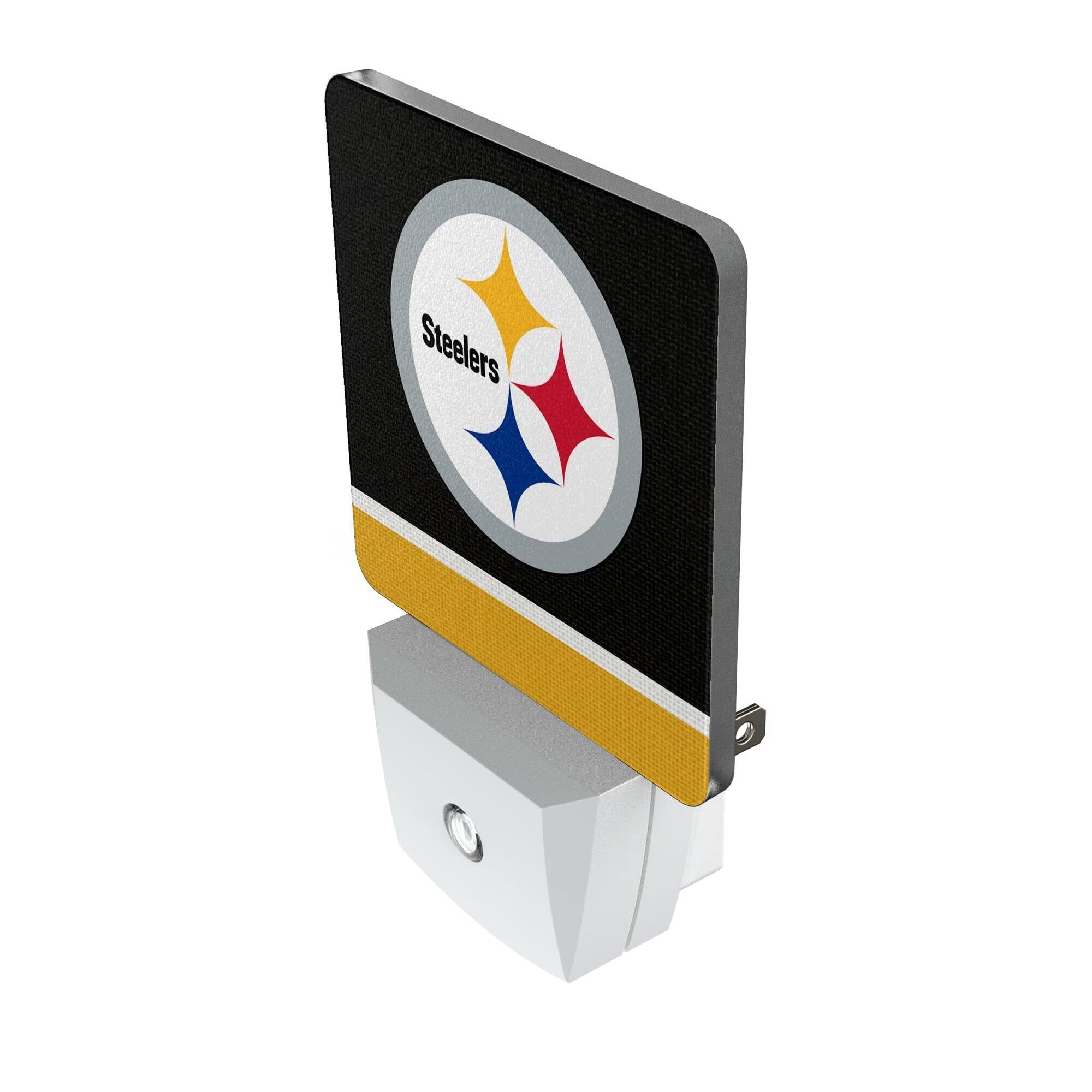 Alt View 1. Keyscaper - Pittsburgh Steelers Stripe Design Nightlight 2-Pack - Multicolor.