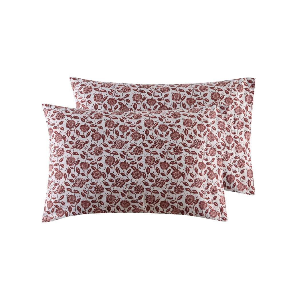 Alt View 4. Gracie Mills - Gracie Mills 4PC Dottie Oversized Flannel Sheet Set - Rust Floral.