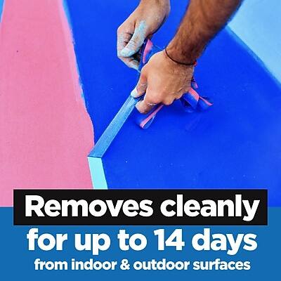 Removes cleanly for up to 14 days from indoor & outdoor surfaces